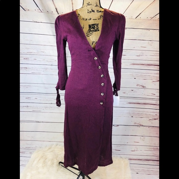 NWOT Free People Plum Dress - Picture 4 of 4
